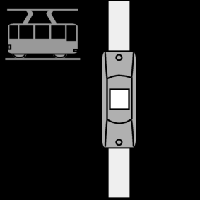 knop halte aanvragen tram / tram: drukknop halte aanvragen